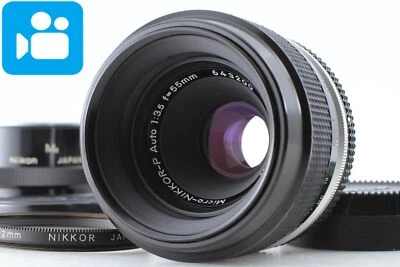 w/ M2 Tube 🌟N MINT🌟 Nikon Micro Nikkor P Auto 55mm F3.5 Ai Converted JAPAN - Image 1 of 4