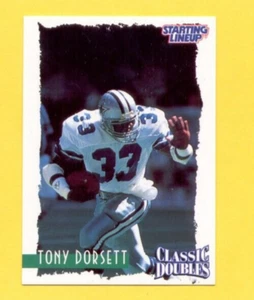 1997 Kenner SLU Starting Line Up TONY DORSETT Dallas Cowboys Classic Double Card - Picture 1 of 1