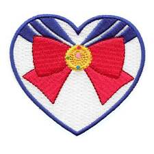 Sailor Moon Usagi Heart Patch Scout Crystal Brooch Embroidered Iron On