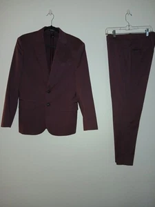 Tuta uomo EXPRESS EXTRA SLIM 2pz bordeaux chiaro taglia 38S giacca pantalone 32x30 - Foto 1 di 14