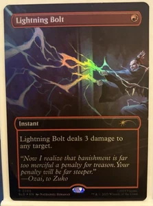 🌟 Lightning Bolt Rainbow 🌈 Foil MTG Avatar: The Last Airbender Secret Lair 🌟 - Picture 1 of 2