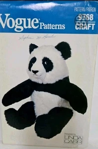 Vogue Patterns 9768 Craft Linda Carr Panda Bear Uncut Vintage 1986 - Picture 1 of 5