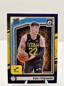 2024-25 Panini Donruss Optic Rated Rookie Kyle Filipowski Blue Shimmer Utah Jazz - Bild 1 von 2