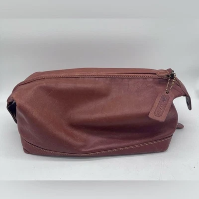 Bolso de aseo de viaje Coach vintage de cuero Foto 1 de 4