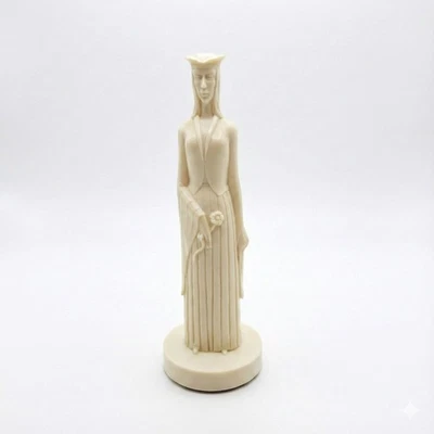 Pieza de ajedrez Peter Ganine Conqueror 1962 vintage reina blanco esculpido repuesto Foto 1 de 4