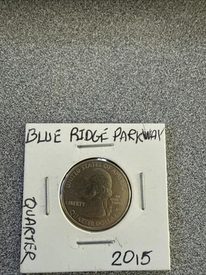 2015 D Blue Ridge Parkway Multiple Die Chip Error “RARE” Falling Rocks, Clipped. - Image 1 of 2