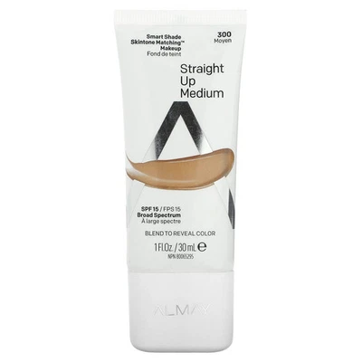 Smart Shade, Skintone Matching Makeup, SPF 15, 300 Straight Up Medium, 1 fl oz - Image 1 of 4