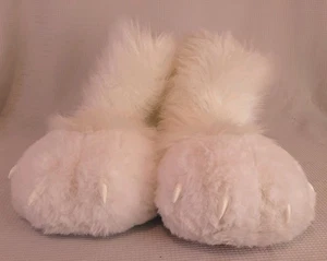 Piedi pelliccia zampa scarpe peluche stivali pelosi costume scarpe accessori cosplay - Foto 1 di 15