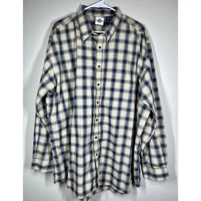 CLUB CREST  SHIRT Men Size 2XL Plaid Cotton Button Long Sleeve Y2k lightweight - Image 1 of 4