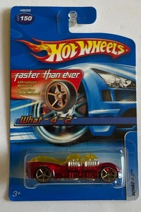Coche Hot Wheels What-4-2 2005 rojo y amarillo fundido a presión 1:64 2 7/8" con ruedas naranjas - Imagen 1 de 4