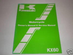 Genuino Kawasaki Service Manaual KX60-B1 KX60 KX 60 - Imagen 1 de 1