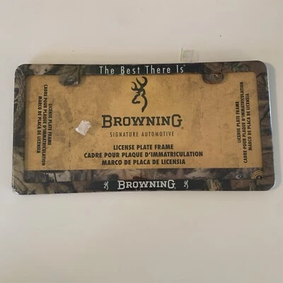 Marco de matrícula MARRÓN lo mejor que hay marrón camuflaje ciervo caza ENVÍO GRATUITO Foto 1 de 4