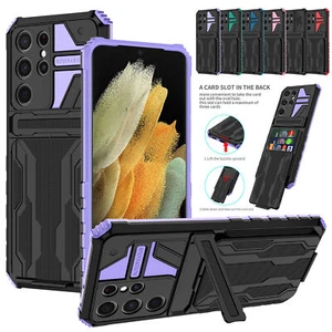 Funda tipo billetera con soporte para tarjeta a prueba de golpes para Samsung Galaxy S23 Ultra S22 S21 Note 20 - Imagen 1 de 21