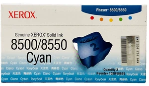New Genuine Xerox Cyan 8500 8550 Solid 108R00669 Ink Cartridges Box - Picture 1 of 2