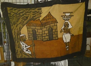 YORUBA ASO OKE HANDWOVEN STRIPWEAVE. - HANDPAINTED - Picture 1 of 1