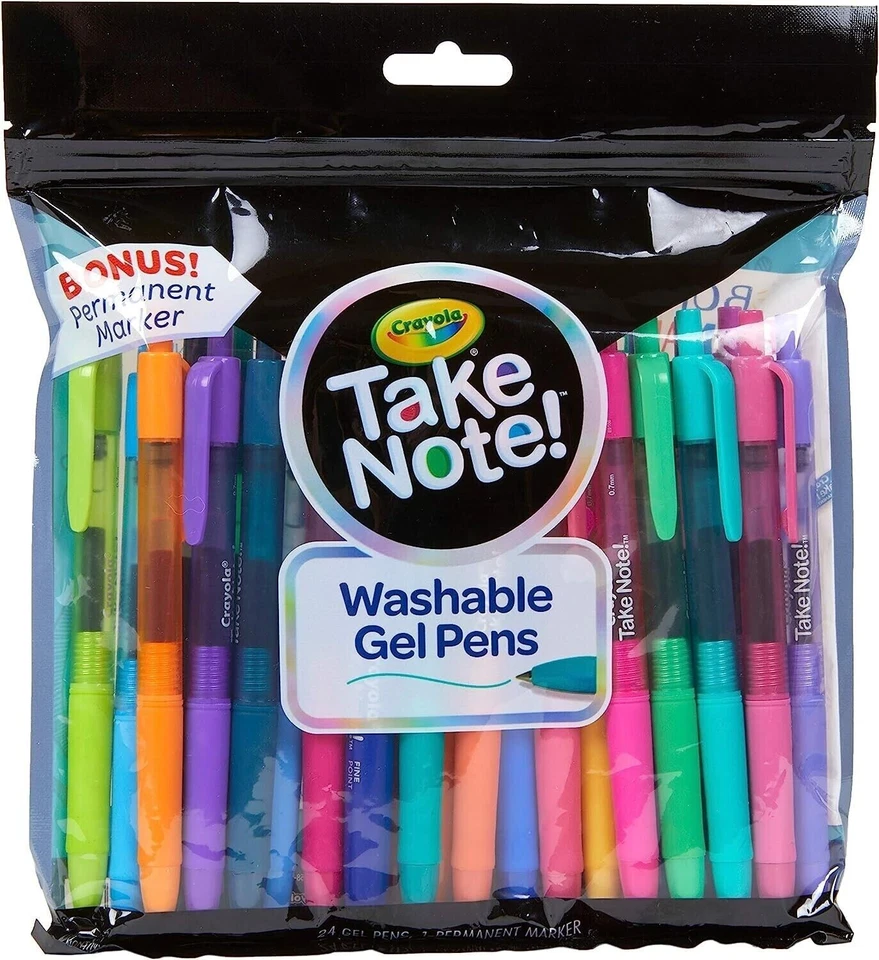 Crayola Coloured Gel Pens, Washable Pens, Bullet Journaling, 24 Count NEW - Image 1 of 4
