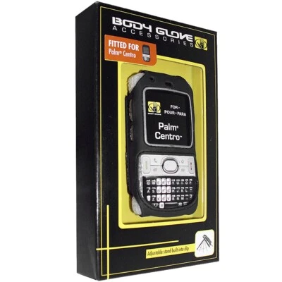 Palm Centro Body Glove Silicone Case Black Cover w/ Kickstand Clip - Image 1 of 4