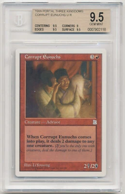 Graded Corrupt Eunuchs BGS 9.5 GEM MINT Portal Three Kingdoms P3K 1999 MTG Magic - Image 1 of 2