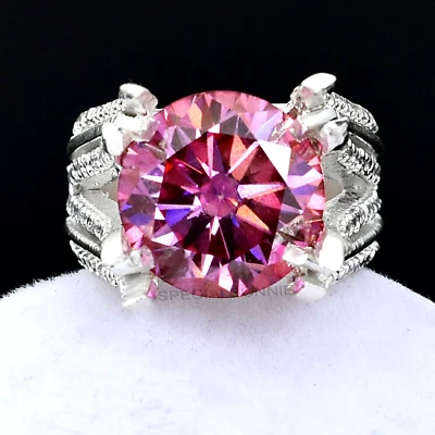 RARE 10.00 Ct Certified Pink Diamond Ring- Tariff Free.FREE Diamond studs. - Image 1 of 4