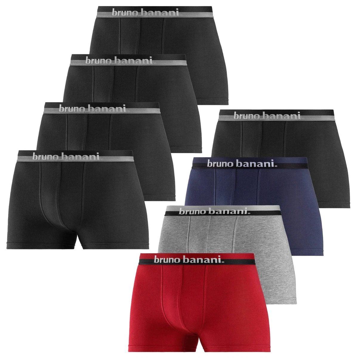 Bruno Banani Boxershorts 2er Pack – Elefanten-Print, 93% Baumwolle, Bequem