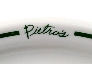 Vintage Shenango China "Pietro's" Restaurant Ware Oval Green Stripe Serving Dish - Picture 1 of 7