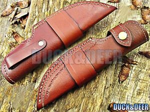9" Long Handmade Leather Sheath For Fixed Blade Knife.Fits Up To 5"-5.5” Blade.