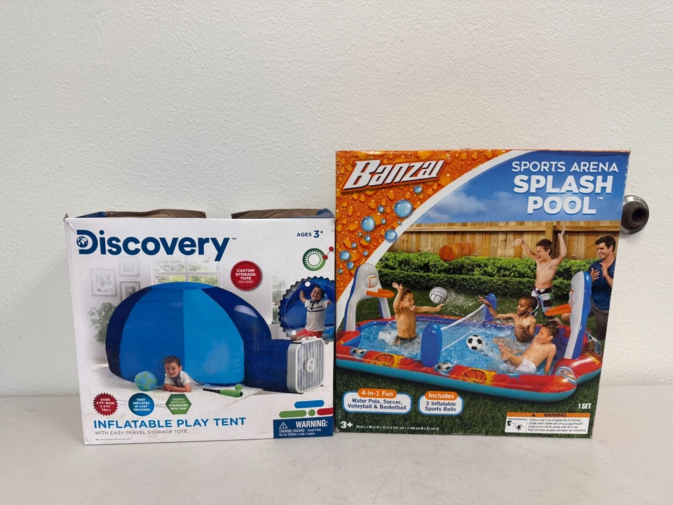 Banzai Kiddie Pool Water Sports Arena Activity Splash Pool Discovery PLAY TENT - Image 1 of 4