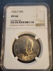 1983-P Clad Uncirculated Kennedy Half Dollar 50c NGC MS66 Free Shipping