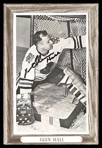 Glenn Hall Autographed 1964-67 Beehive Group 3 4.5x6.5 Photo Blackhawks 176455 - Picture 1 of 2