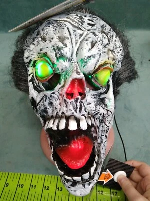 NWT Light Up Zombie Skull Unisex Mask. One Size Fits All  - Image 1 of 4