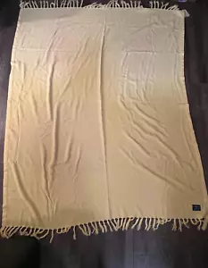 Vintage Ralph Lauren Blanket 54x72 Yellow Throw Made In USA - Picture 1 of 7