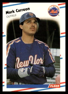 1988 Fleer #129 Mark Carreon New York Mets Baseball Card - Image 1 of 2