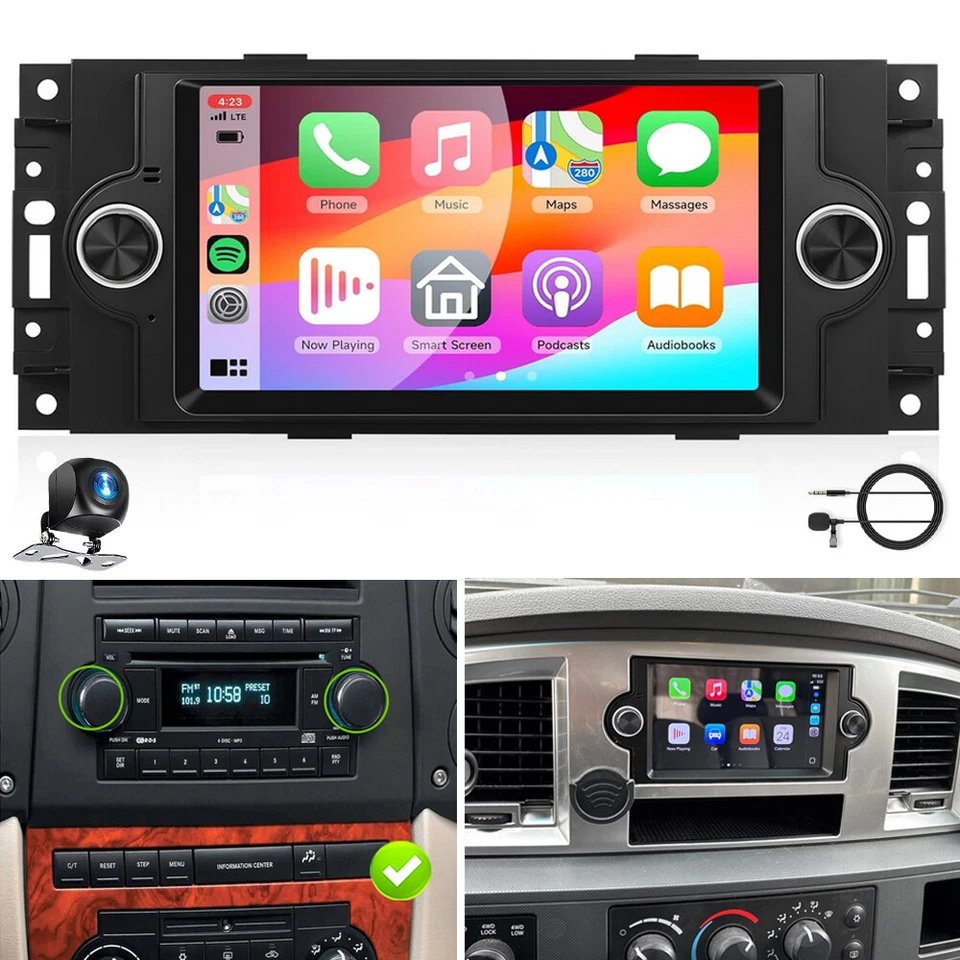 KAM+ Für Chrysler 300C Jeep Dodge 2+64GB Android 13.0 Autoradio CarPlay GPS Navi - Bild 1 von 4