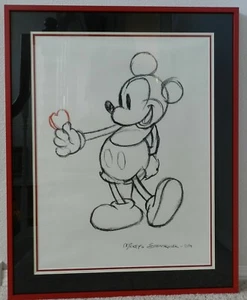 "Reimpresión del 1934 ""Mickey's Apamroller"" Disney 30"" X 36"" estampado enmarcado - Imagen 1 de 7
