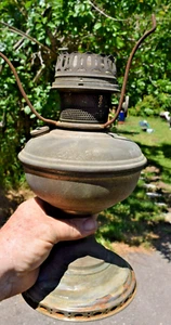 Antique Vintage Nickel Plated Aladdin Model 11 Kerosene Oil Lamp Restore /parts - Picture 1 of 12