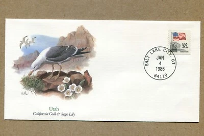 USA Don Balke’s BIRDS & FLOWERS, Utah. 1985 FDC - Image 1 of 2