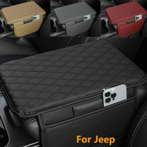For Jeep Wrangler Upgraded Car Center Console Cover Microfiber Leather Armrest - Picture 1 of 36