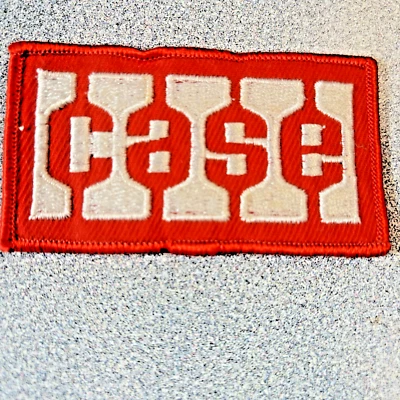 CASE Logo Patch Tractor Farming Hat Jacket Shirt Vest Sew On Embroidered New NOS - Image 1 of 4