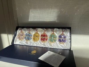Fabergé Imperial Collection Gold Plated Crystal Egg Ornament Set of 6 - Unused - Picture 1 of 15
