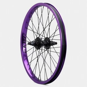 JUEGO DE RUEDAS VERDE REGENT 20""x1.75"" RHD 14MM 9T RR / 3/8"" FT SELLADO BMX PÚRPURA - Imagen 1 de 2