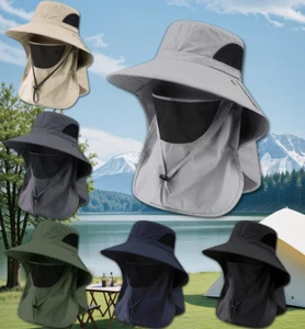 Sombrero para el sol talla única para hombres y mujeres UPF 50+ sombrero de pesca de ala ancha con solapa para el cuello, respiración - Imagen 1 de 16