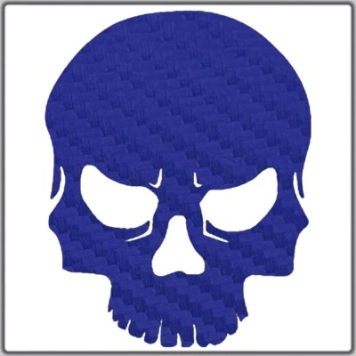 Skull Sticker - Buy 1 Get 1 Free - Carbon Fiber Skull Decal - BOGO - Image 1 of 3