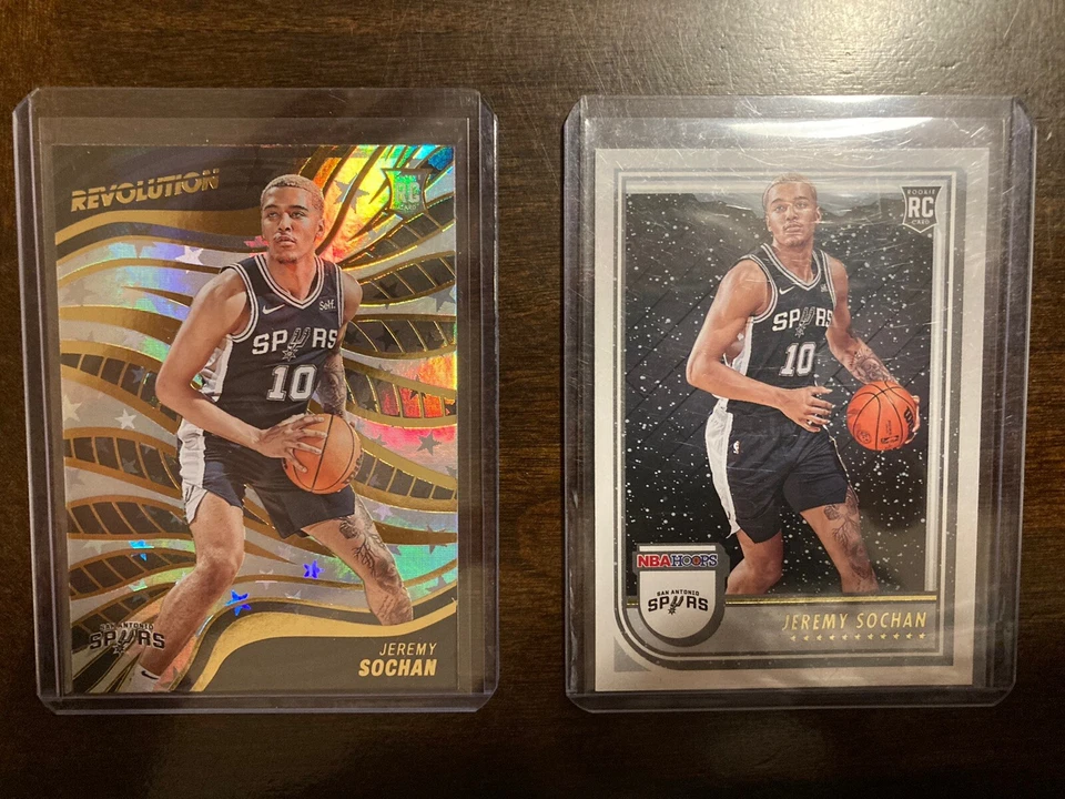 Jeremy Sochan 2022-23 Panini Revolution #143 RC & NBA Hoops Winter #239 RC - Image 1 of 4