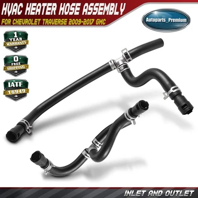 2x Conjunto de manguera de calefacción de climatización de entrada y salida para Chevrolet Traverse GMC 2009-2017 Foto 1 de 4