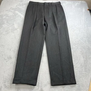 VTG Polo Ralph Lauren Italy Pants Mens 35x32 100% Virgin Wool Pleated Straight - Picture 1 of 16