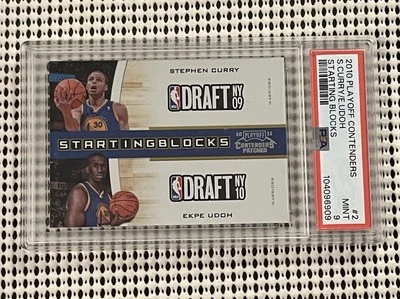 Stephen Curry / Ekpe Udoh 2010-11 Playoff Contenders Starting Blocks #2 • PSA 9 - Image 1 of 3