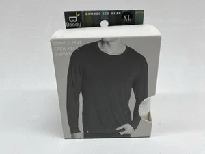 Boody Bamboo Eco Wear Long Sleeve Crew Neck T-Shirt (XL) White Extra Large New - Picture 1 of 5