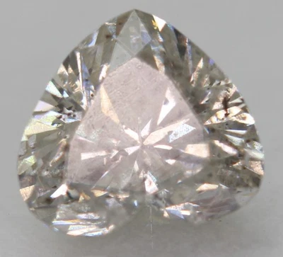 Diamante extraído de tierra natural en forma de corazón de plata de lujo de 0,47 quilates 5,14 mm con video Foto 1 de 3