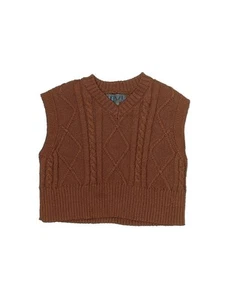 Fraze Girls Brown Sweater Vest 10 - Picture 1 of 2
