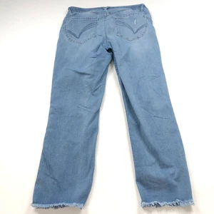 Democracy Ab Technology 10 (Fits 31W 26L) Mid Rise Raw Hem Cut Off Jeans - Picture 1 of 10